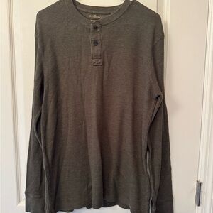 G.H. Bass & Co. Men's Olive Long Sleeve Henley